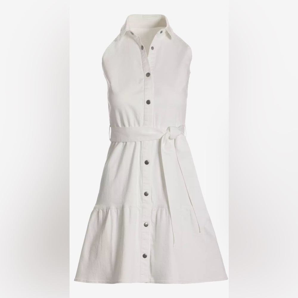 Boston Proper - Collared Denim A Line Dress - Picture 2 of 7